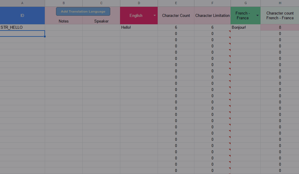 Example - adding a string into the template